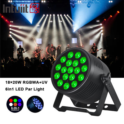 屋外ステージライト IP65 防水 18x20W LED パー RGBWA + UV 6 in 1 DMX512 ウォッシュライト ウェディング パーティー ディスコ イベント 建物のファサード用