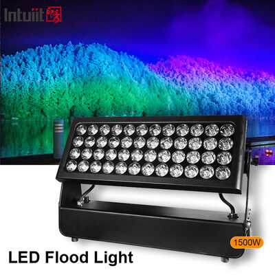 プロ 屋外 IP65 防水 1500W RGBW 4イン1 LED ウォールウォッシャー 投光灯 建築用 都市景観照明