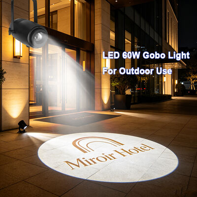 ホテル、レストラン、店舗、ビル用 屋外広告ロゴゴボプロジェクター 60W LED IP65防水