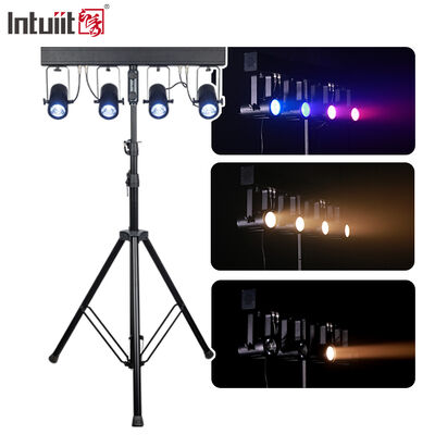 4x20W RGBW 4イン1 LED PAR アップライトキット 結婚式,DJ & イベントのための4.5°ナロービーム DMX512ステージウォッシュシステム