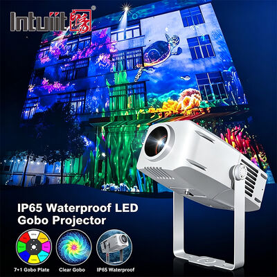 LEDロゴゴボプロジェクター 400W IP65 屋外 DMX512 カスタムパターンライト (建物、広告、イベント用)