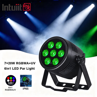 7x20W RGBWA+UV 6イン1 IP65 アウトドアLED PARライト 舞台,結婚式,イベント用のDMX512防水洗浄